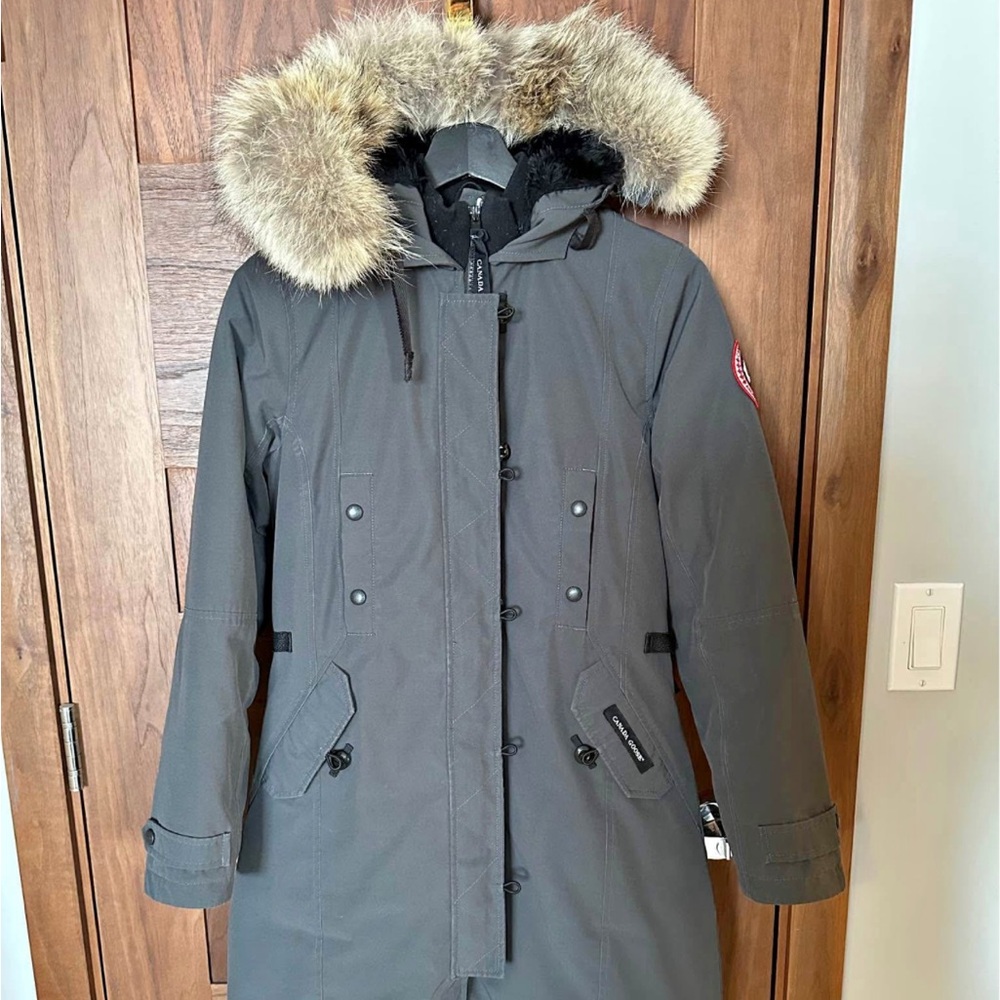 CANADA GOOSE WOMENS PARKA KENSINGTON - GRAPHITE GREY - EXCELLENT CONDITION